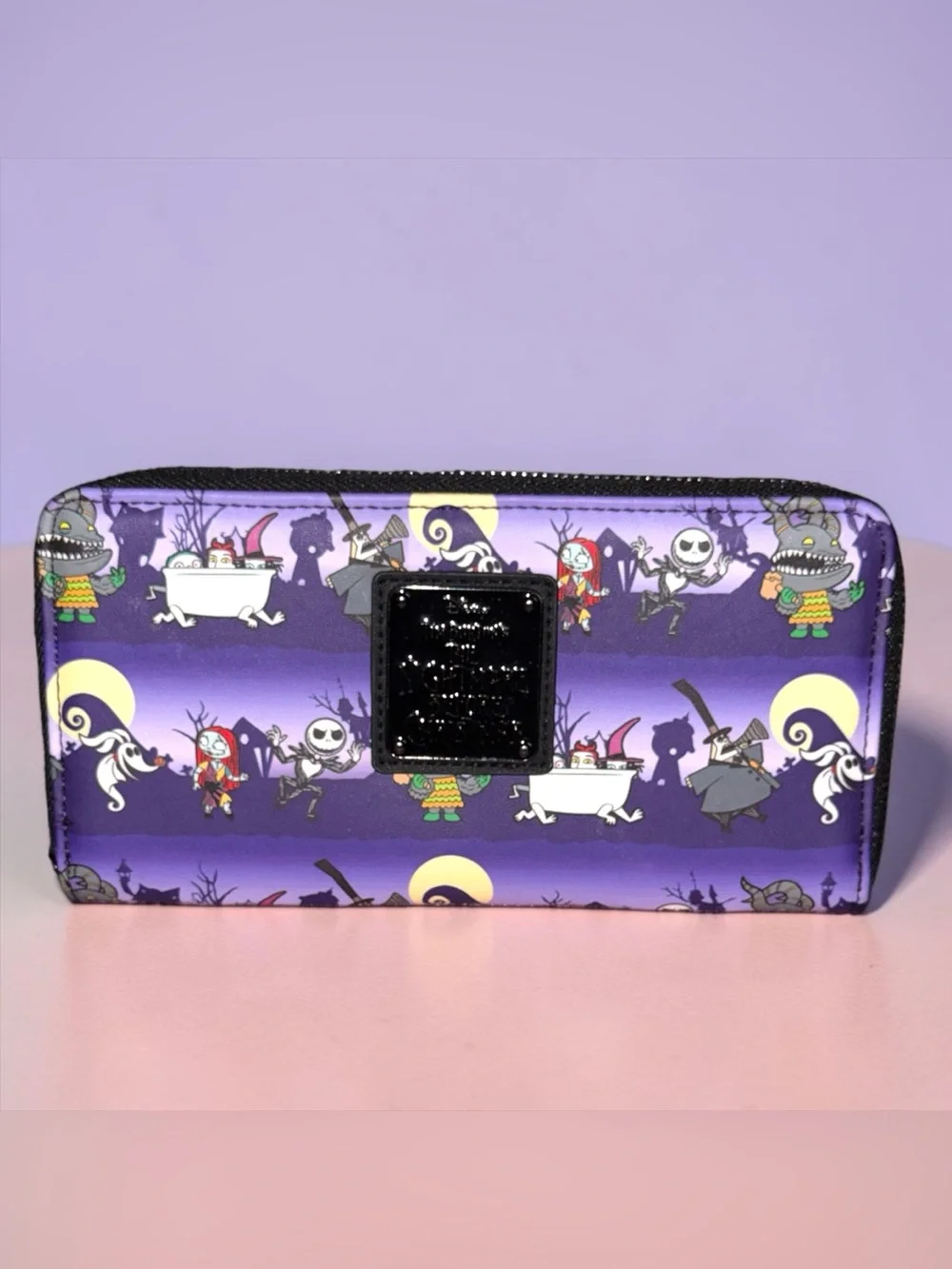 Loungefly Nightmare Before Christmas Halloween Line AOP Zip Wallet